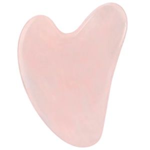 Natural Pale Pink Jade Scraper Gua Sha Face Body Massager Tool NEW
